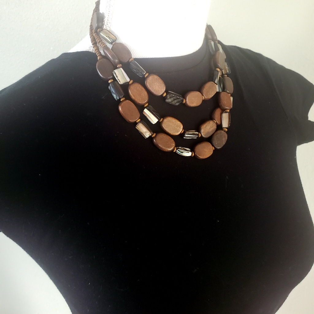 Mother Earth Necklace - Wood / Stone / Bead (Euc)